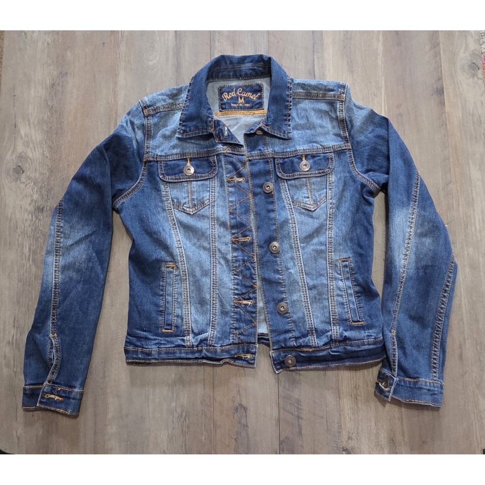 Red Camel Denim Blue Jean Jacket Very Good Condition Women M